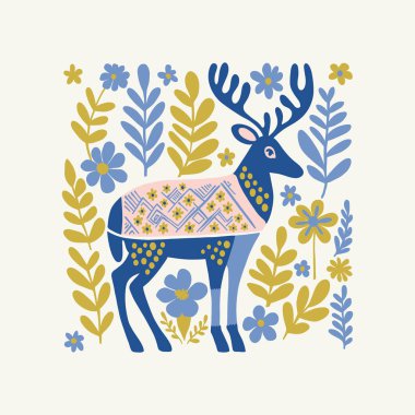 Mutlu Noeller ve mutlu yıllar illüstrasyonu. Modern trend Matisse minimal tarzı. Duvar kağıdı, duvar dekoru, baskı, kartpostal, kapak, şablon, pankart için el çizimi tasarımı.