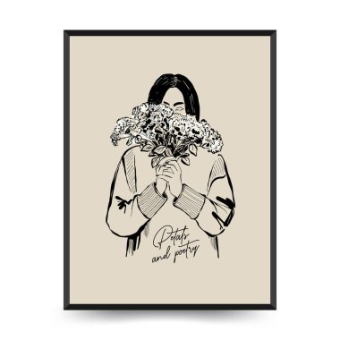 Modern Sanat Estetiği Yaşam Tarzı Posteri. Matisse Soyut Set, Estetik Modern, Kadın, Boho Dekor, Minimalist, Çizim, Poster, Kartpostal. Estetik minimalist tasarım.