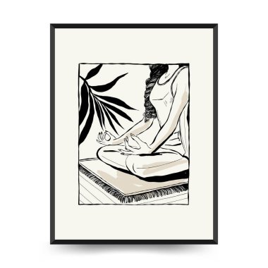 Modern Sanat Estetiği Yaşam Tarzı Posteri. Matisse Soyut Set, Estetik Modern, Kadın, Boho Dekor, Minimalist, Çizim, Poster, Kartpostal. Estetik minimalist tasarım.