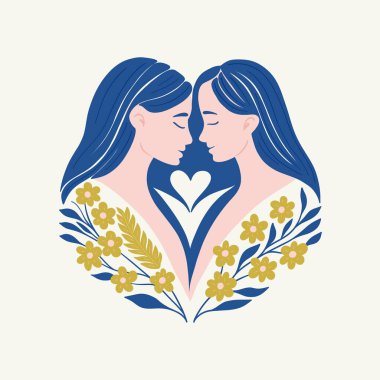 Modern Romantik, Sevgililer Günü dikey uçucusu veya poster şablonu. Aşk el çizimi moda illüstrasyon. (Çoklu değerler)