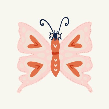 Modern Romantik, Sevgililer Günü dikey uçucusu veya poster şablonu. Aşk el çizimi moda illüstrasyon. (Çoklu değerler)