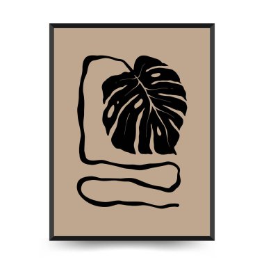 Vücut, kadın ve çiçekli Modern Sanat Posteri. Matisse Soyut Set, Estetik Modern, Boho Dekor, Minimalist, İllüstrasyon, Vector, Poster, Kartpostal. Estetik minimalist tasarım. Vektör illüstrasyonları.