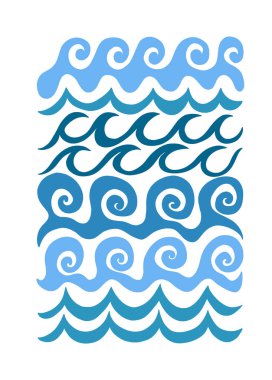 Su altı dünyası, okyanus, deniz, balık ve deniz kabukları dikey uçucu ya da poster şablonu. Modern trend Matisse minimal tarzı. Duvar kağıdı, duvar dekoru, baskı, kartpostal, kapak, şablon, pankart için el çizimi tasarımı.