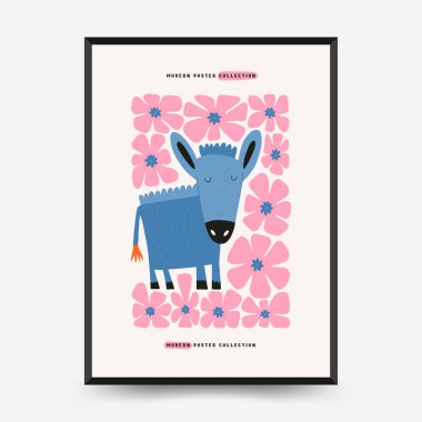 Soyut Çocuk Odası posterleri şablonu. Modern modaya uygun çocuklar. Duvar kağıdı, duvar dekoru, baskı, kartpostal, kapak, şablon, pankart için el çizimi tasarımı. 