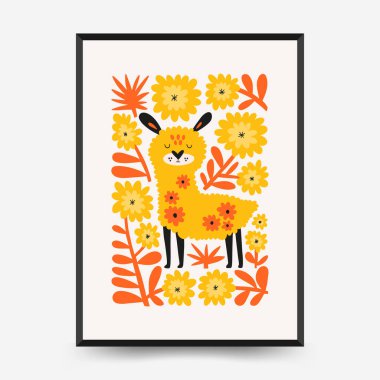 Soyut Çocuk Odası posterleri şablonu. Modern modaya uygun çocuklar. Duvar kağıdı, duvar dekoru, baskı, kartpostal, kapak, şablon, pankart için el çizimi tasarımı. 