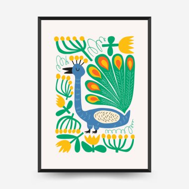 Soyut Çocuk Odası posterleri şablonu. Modern modaya uygun çocuklar. Duvar kağıdı, duvar dekoru, baskı, kartpostal, kapak, şablon, pankart için el çizimi tasarımı. 