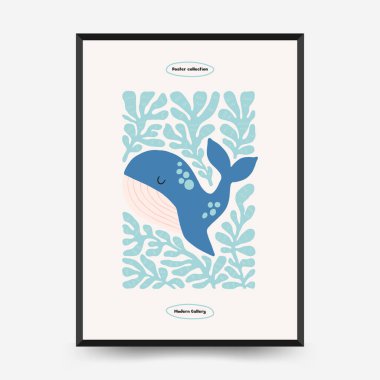 Soyut Çocuk Odası posterleri şablonu. Modern modaya uygun çocuklar. Duvar kağıdı, duvar dekoru, baskı, kartpostal, kapak, şablon, pankart için el çizimi tasarımı. 