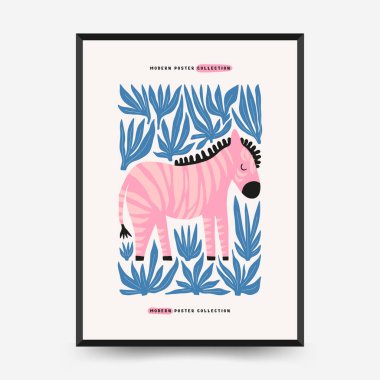 Soyut Çocuk Odası posterleri şablonu. Modern modaya uygun çocuklar. Duvar kağıdı, duvar dekoru, baskı, kartpostal, kapak, şablon, pankart için el çizimi tasarımı. 