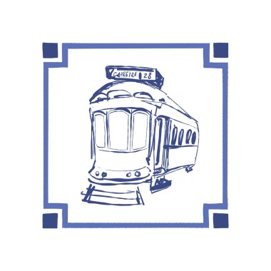 Vektör azulejo mozaik fayans. Portekiz geleneksel geometrik seramik tasarımı. Mavi, beyaz renk, çiçek motifleri. Akdeniz, Portekiz, İspanyol geleneksel vintage tarzı.