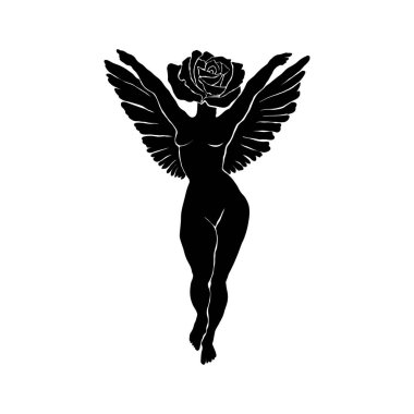 Çiçek desenli çizim yapan kadın. Kadın figürü minimalist illüstrasyon. Güzellik Logosu, Duvar Dekorasyonu, Moda Asgari Baskısı, Poster, Sosyal Medya İçin Modern Moda Çizimi. 