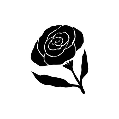 Çiçek desenli çizim yapan kadın. Kadın figürü minimalist illüstrasyon. Güzellik Logosu, Duvar Dekorasyonu, Moda Asgari Baskısı, Poster, Sosyal Medya İçin Modern Moda Çizimi. 