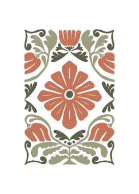 Çiçek soyut elementler. Botanik kompozisyonu. Modern trend Matisse minimal tarzı. Çiçek posteri, davet. Tebrik kartı veya davet tasarımı için vektör düzenlemeleri