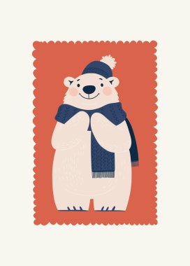 Mutlu Noeller ve mutlu yıllar illüstrasyonu. Modern moda minimal tarz. Duvar kağıdı, duvar dekoru, baskı, kartpostal, kapak, şablon, pankart için el çizimi tasarımı.