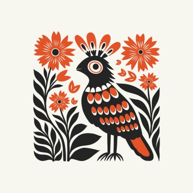 Soyut folk İskandinav sanat posterleri şablonu. Modern moda minimal tarz. Duvar kağıdı, duvar dekoru, baskı, kartpostal, kapak, şablon, pankart için el çizimi tasarımı. 