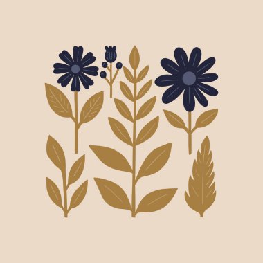 Soyut folk İskandinav sanat posterleri şablonu. Modern moda minimal tarz. Duvar kağıdı, duvar dekoru, baskı, kartpostal, kapak, şablon, pankart için el çizimi tasarımı. 