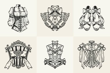 El çizimi la dolce vita klasik karalama koleksiyonu. Davetiyeler, menüler ve partiler için çizimler. La Dolce vita italyan tarzı. Provence köyünde yaz tatili.