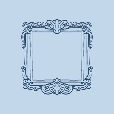 Monogramlar, davetiyeler, menüler, etiketler, web siteleri, broşürler ve kafe ve butik katalogları için klasik çiçek vektör ögesi.