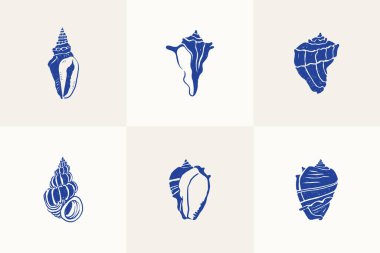 Okyanus ve deniz temalı vektör çizimleri koleksiyonu. Dalgalar, deniz hayvanları, deniz kabukları, tekneler ve su altı elementlerini içerir. Yaz tasarımları ve doğa projeleri için mükemmel..