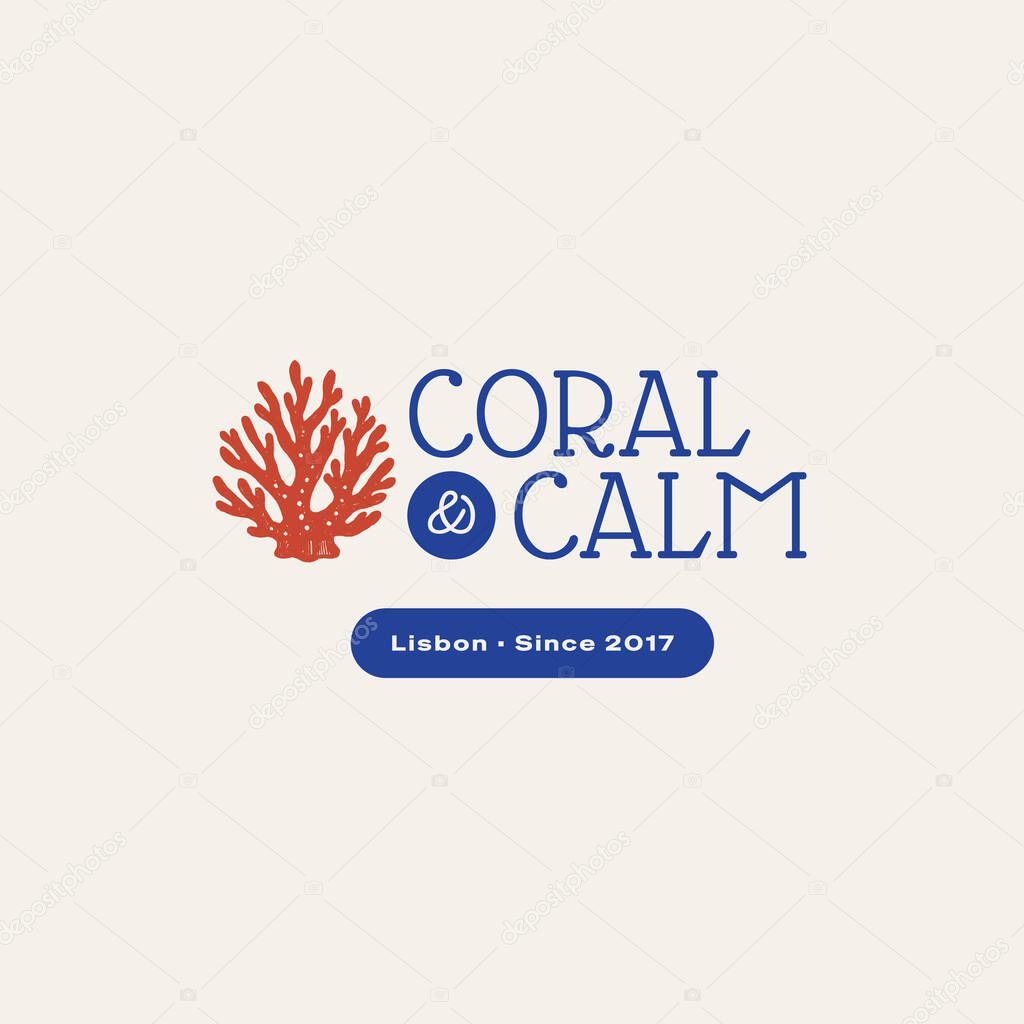 Minimalist ocean-themed vector logo. Features stylized waves and marine elements. Perfect for eco brands, travel agencies, or beach-related businesses.