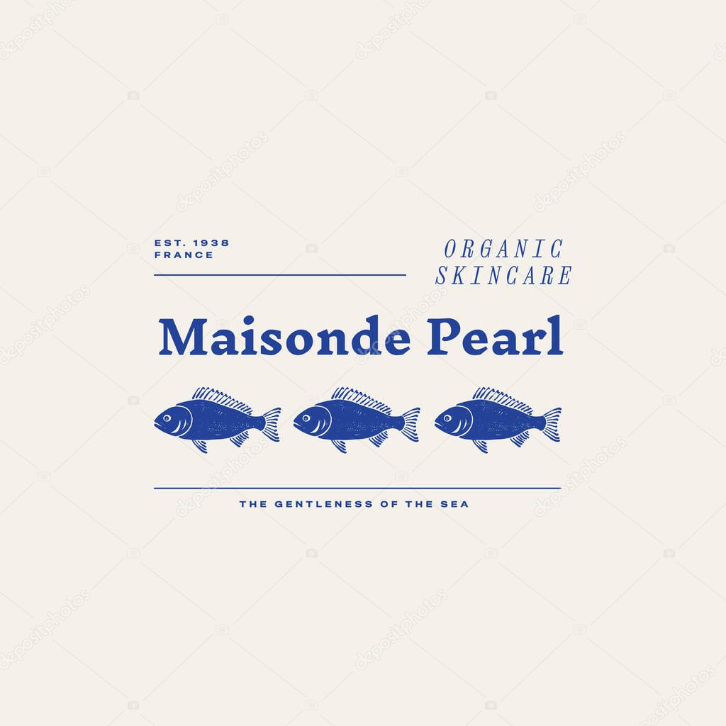 Minimalist ocean-themed vector logo. Features stylized waves and marine elements. Perfect for eco brands, travel agencies, or beach-related businesses.