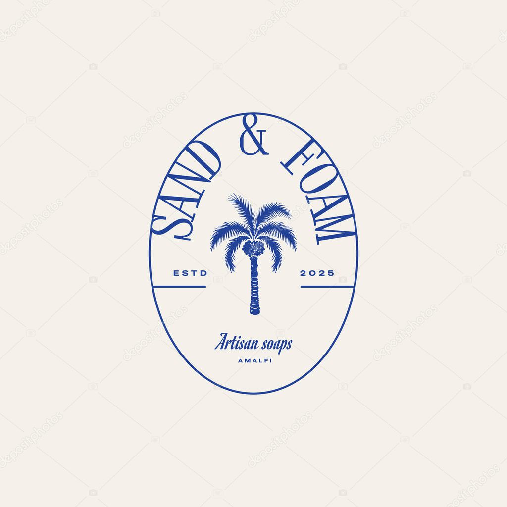 Minimalist ocean-themed vector logo. Features stylized waves and marine elements. Perfect for eco brands, travel agencies, or beach-related businesses.