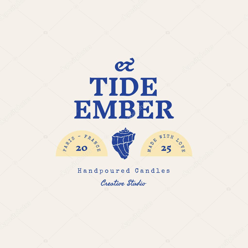 Minimalist ocean-themed vector logo. Features stylized waves and marine elements. Perfect for eco brands, travel agencies, or beach-related businesses.