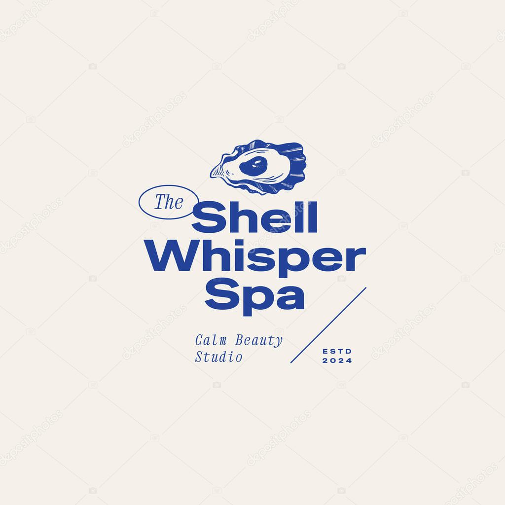 Minimalist ocean-themed vector logo. Features stylized waves and marine elements. Perfect for eco brands, travel agencies, or beach-related businesses.