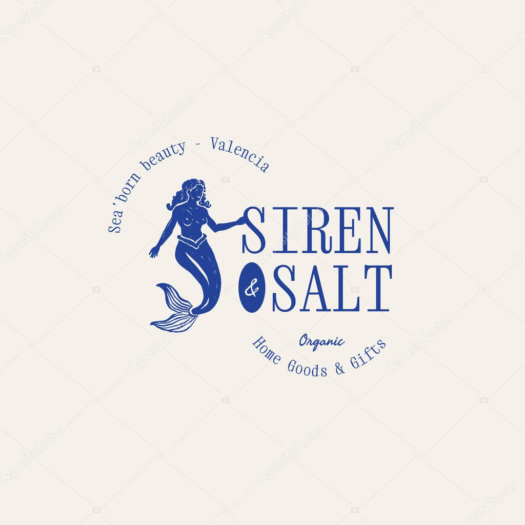 Minimalist ocean-themed vector logo. Features stylized waves and marine elements. Perfect for eco brands, travel agencies, or beach-related businesses.