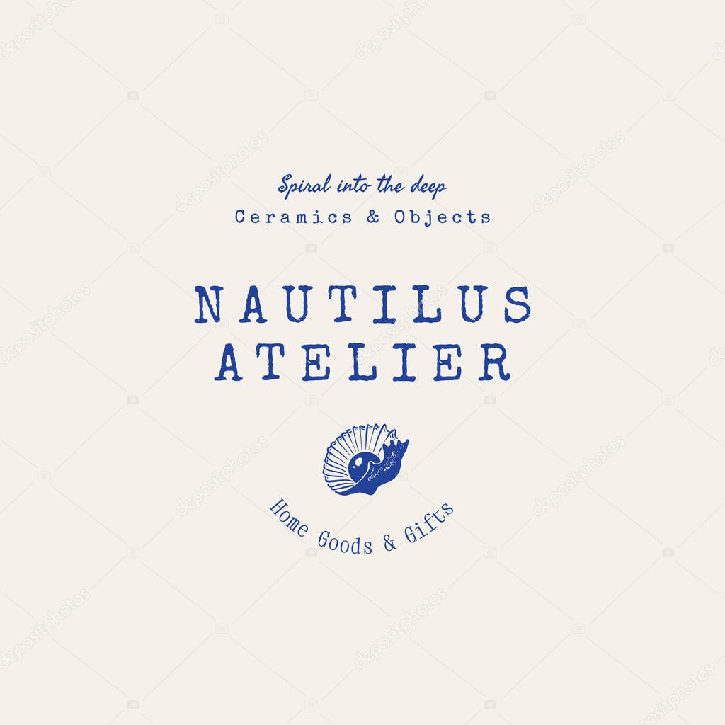 Minimalist ocean-themed vector logo. Features stylized waves and marine elements. Perfect for eco brands, travel agencies, or beach-related businesses.