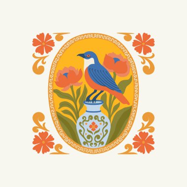 Çiçek soyut elementler. Botanik kompozisyonu. Modern trend Matisse minimal tarzı. Çiçek posteri, davet. Tebrik kartı veya davet tasarımı için vektör düzenlemeleri