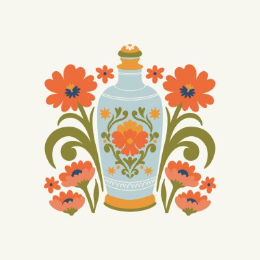 Çiçek soyut elementler. Botanik kompozisyonu. Modern trend Matisse minimal tarzı. Çiçek posteri, davet. Tebrik kartı veya davet tasarımı için vektör düzenlemeleri