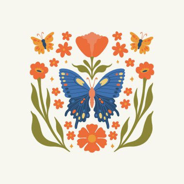 Çiçek soyut elementler. Botanik kompozisyonu. Modern trend Matisse minimal tarzı. Çiçek posteri, davet. Tebrik kartı veya davet tasarımı için vektör düzenlemeleri