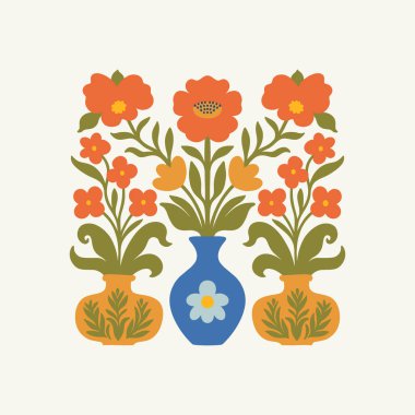 Çiçek soyut elementler. Botanik kompozisyonu. Modern trend Matisse minimal tarzı. Çiçek posteri, davet. Tebrik kartı veya davet tasarımı için vektör düzenlemeleri