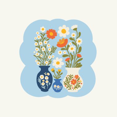 Çiçek soyut elementler. Botanik kompozisyonu. Modern trend Matisse minimal tarzı. Çiçek posteri, davet. Tebrik kartı veya davet tasarımı için vektör düzenlemeleri