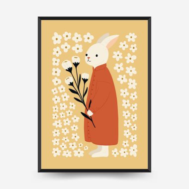 Soyut Çocuk Odası posterleri şablonu. Modern modaya uygun çocuklar. Duvar kağıdı, duvar dekoru, baskı, kartpostal, kapak, şablon, pankart için el çizimi tasarımı. 