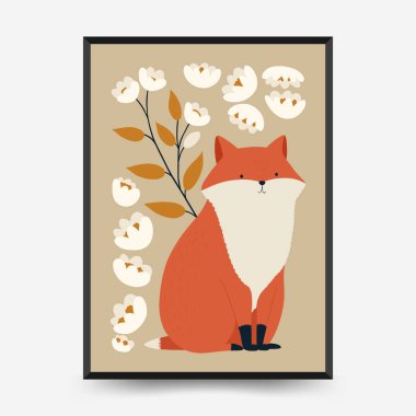 Soyut Çocuk Odası posterleri şablonu. Modern modaya uygun çocuklar. Duvar kağıdı, duvar dekoru, baskı, kartpostal, kapak, şablon, pankart için el çizimi tasarımı. 