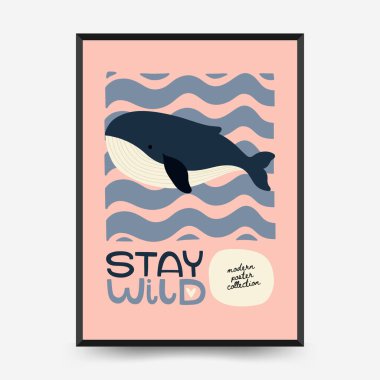 Soyut Çocuk Odası posterleri şablonu. Modern modaya uygun çocuklar. Duvar kağıdı, duvar dekoru, baskı, kartpostal, kapak, şablon, pankart için el çizimi tasarımı. 