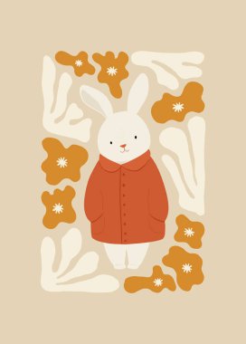 Soyut Çocuk Odası. Modern modaya uygun çocuklar. Duvar kağıdı, duvar dekoru, baskı, kartpostal, kapak, şablon, pankart için el çizimi tasarımı. 