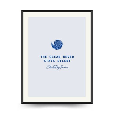 Yaz temalı düzenlenebilir vektör posteri: plaj, deniz, güneş, dalgalar, şemsiyeler. Asgari stil, kişiselleştirmesi kolay, baskı, dekor ve sosyal medya için ideal.