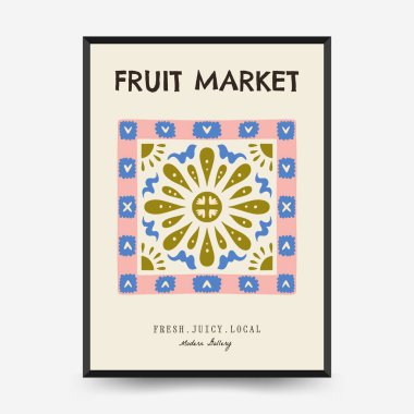 Soyut meyve ve sebze posterleri şablon şeklinde. Modern trend minimalist. Sağlıklı yiyecekler. Duvar kağıdı, duvar dekoru, baskı, kartpostal, kapak, şablon, pankart için el çizimi tasarımı.