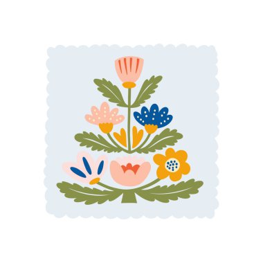 Mutlu Noeller ve mutlu yıllar illüstrasyonu. Modern moda minimal tarz. Duvar kağıdı, duvar dekoru, baskı, kartpostal, kapak, şablon, pankart için el çizimi tasarımı.