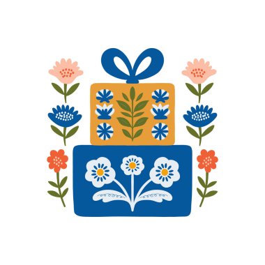 Mutlu Noeller ve mutlu yıllar illüstrasyonu. Modern moda minimal tarz. Duvar kağıdı, duvar dekoru, baskı, kartpostal, kapak, şablon, pankart için el çizimi tasarımı.