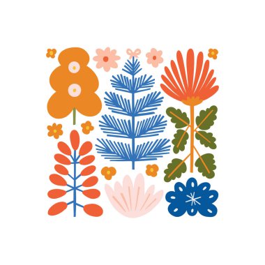 Mutlu Noeller ve mutlu yıllar illüstrasyonu. Modern moda minimal tarz. Duvar kağıdı, duvar dekoru, baskı, kartpostal, kapak, şablon, pankart için el çizimi tasarımı.