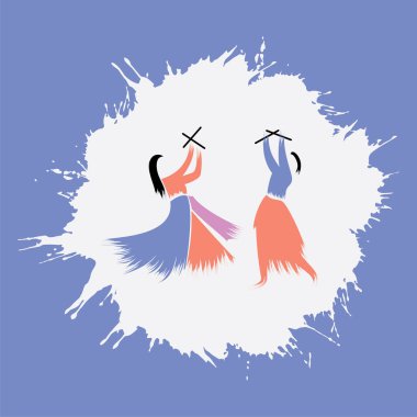 Hindistan Navratri Festivali için shubh Navratri 'de Garba ve Dandiya gecesinin resmi