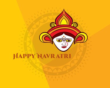 Hindistan Navratri Festivali Kutlaması için Mutlu Navratri metni