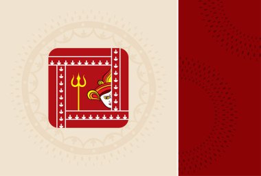 Hindistan Navratri Festivali Kutlaması için Mutlu Navratri metni