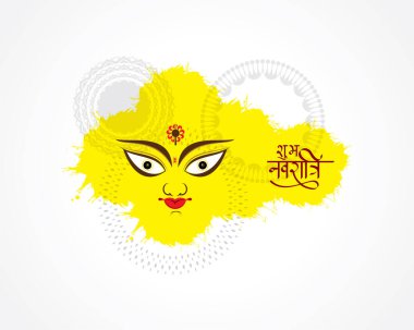 Hindistan Navratri Festivali Kutlaması için Mutlu Navratri metni