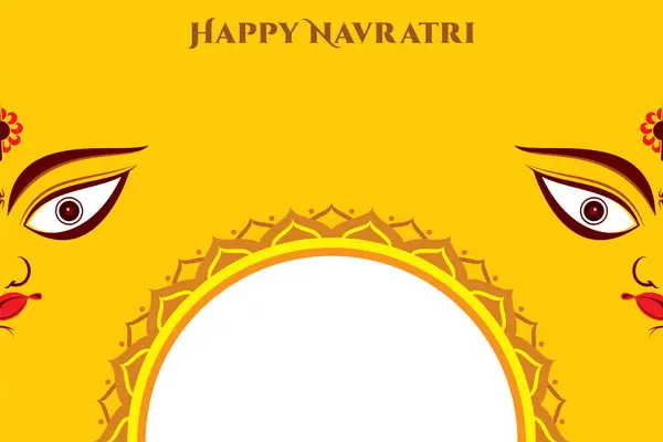 Ilustración Del Texto Feliz Navratri Para Celebración Del Festival Navratri — Vector de stock