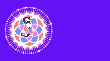 Navratri Kutlaması 'nda ya da Hindistan Festivali' nde Garba ve Dandiya Gecesi 'nin bir canlandırması için animasyon