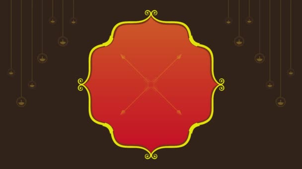 Illustration Happy Diwali Deepawali Card Moving Decorative Design Fireworks Diwali — Stock Video